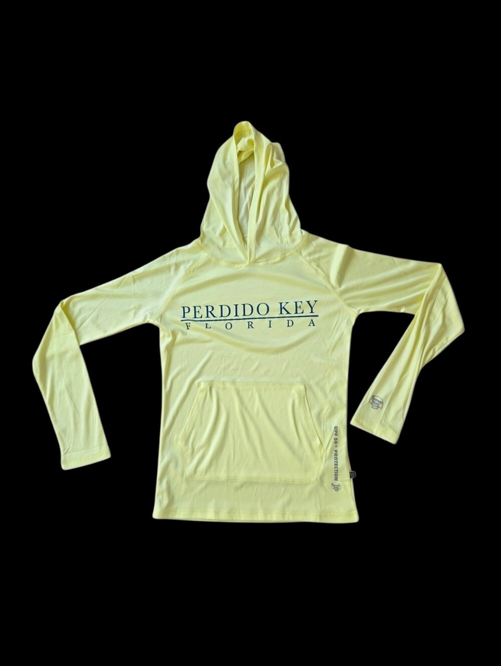 Banana Boat Womens UPF 50+ Rash Guard Hoodie Yellow Perdido Key FL Medium